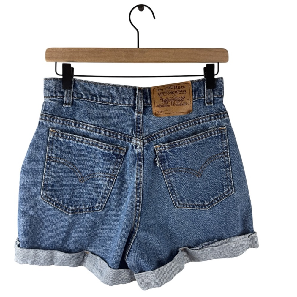 Vintage 90s Levis 910 Womens 9 Junior Classic Fit Distressed Denim Jean Shorts - Picture 5 of 8